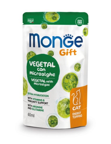 Monge Gift Energy Topping Cat Pflanzen mit Mikroalgen 60 ml