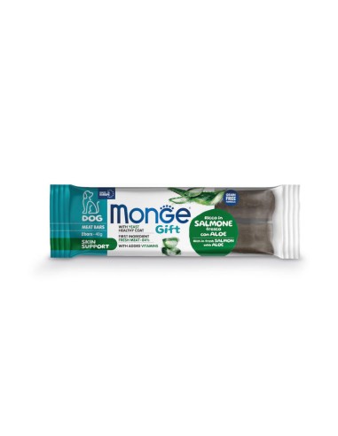 Monge Gift Meat Bars Dog Adult Salmon with aloe vera 40g