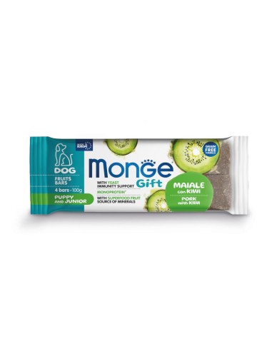 Monge Gift Fruits Bars Puppy and Junior Schweinefleisch mit Kiwi 100g