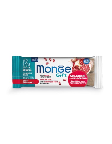 Monge Gift Granola Bars Dog Adult Łosoś z granatem 120g