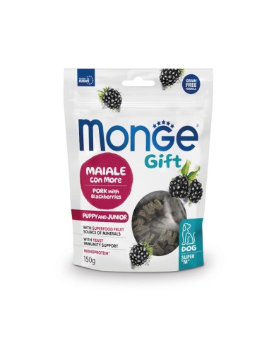 Monge Gift Super "M" Puppy and Junior Pork with blackberries 150g