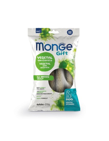 Monge Gift Dental sponges Dog Adult Rośliny z chlorellą  210g