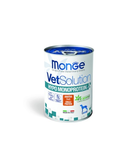 MONGE VETSOLUTION DOG- HYPO MONOPROTEIN DUCK 400g