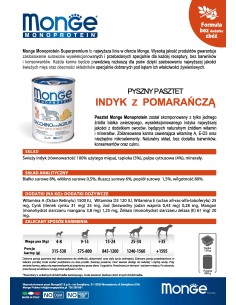 MONGE FRUIT TURKEY WITH ORANGE 400g 2