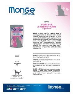 MONGE NATURAL TUNA MIT PRAWNS IN EINER GALERIE 80G 2