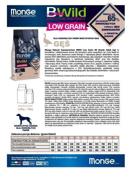 BWILD ADULT GĘŚ 2,5 kg