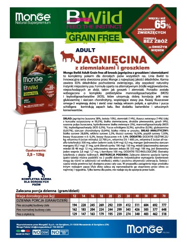BWILD GRAIN FREE JAGNIĘCINA Z GROSZKIEM I...