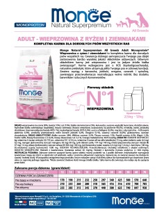 DOG ADULT SCHWEINFLEISCH MIT REIS UND KARTOFFELN 2,5 kg 2