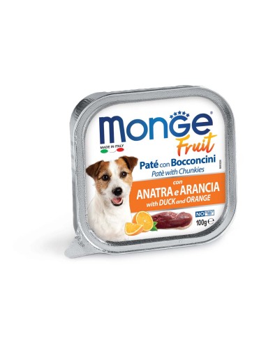 MONGE DOG FRUIT PATE WITH DUCK AND ORANGE 100g