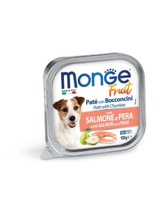 MONGE DOG FRUIT PATE WITH SALMON AND PEAR 100g