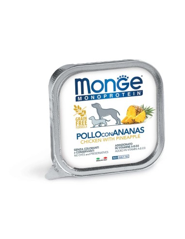 MONGE DOG FRUIT CHICKEN WITH PINEAPPLE 150g