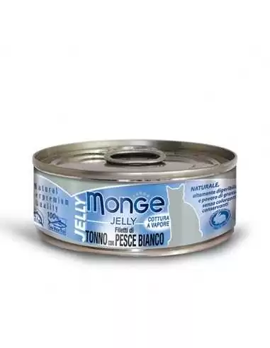 MONGE JELLY TUNA MIT WEISSEM FISCH IN EINEM JELLY 80G