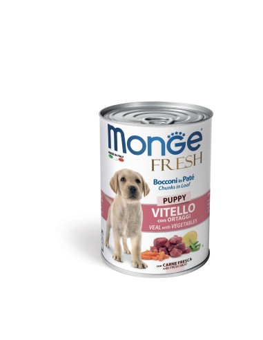 MONGE FRESH PUPPY CIELĘCINA Z WARZYWAMI 400g