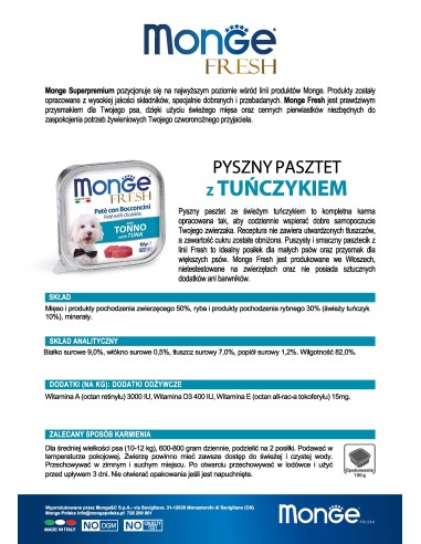 MONGE FRESH PATE WITH TUNA 100g