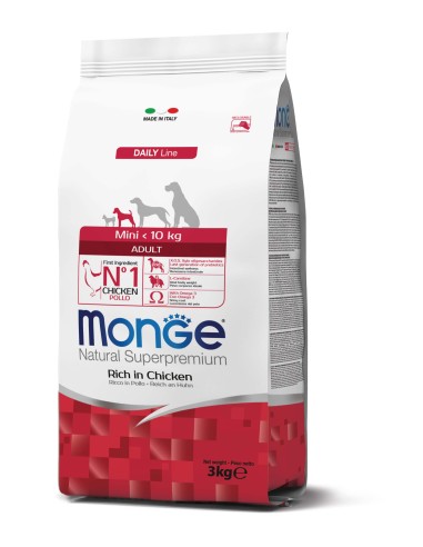 MONGE MINI ADULT KURCZAK 3KG