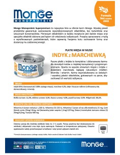 MONOPROTEIN z mięsem indyka z marchewką 80g 2