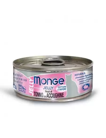 MONGE NATURAL TUŃCZYK Z ANCHOIS w galarecie 80G