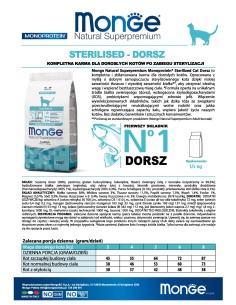 OUTLET CAT STERILISED DORSZ 1,5kg 2