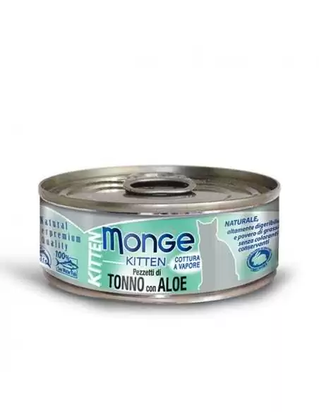 MONGE NATURAL TUŃCZYK Z ALOESEM w galarecie DLA KOCIĄT 80G