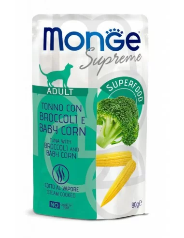 outlet Monge Supreme sachet Adult Thunfisch mit Brokkoli und Mini-Mais 80g