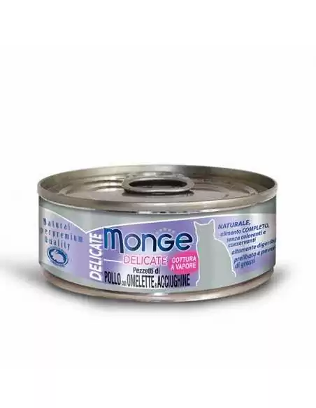 MONGE NATURAL KURCZAK Z OMLETEM I ANCHOIS (SARDELĄ) w sosie 80G