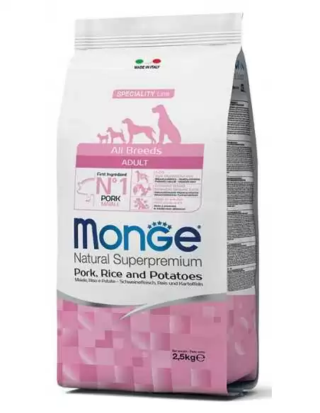 OUTLET DOG ADULT PORK WITH RICE AND POTATOES 2.5KG