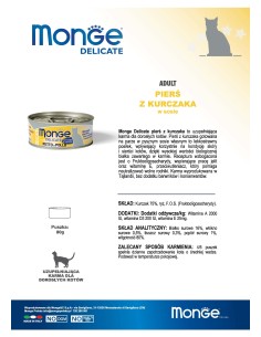 OUTLET MONGE DELICATE CHICKEN BREAST 80G 2