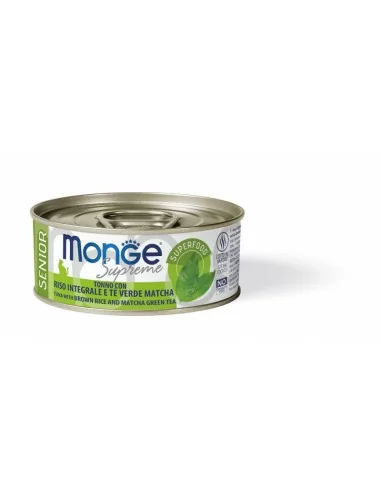 outlet Monge Supreme can Senior Tuna with brown rice and Matcha green tea 80g