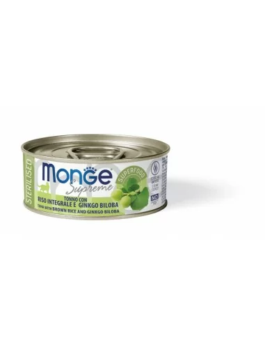 outlet Monge Supreme kann Sterilised Thunfisch mit braunem Reis und Ginkgo Biloba 80g