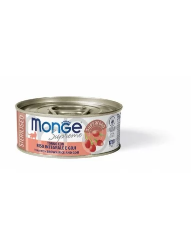 OUTLET Monge Supreme kann Sterilised Thunfisch mit braunem Reis und Gaji-Beeren 80g