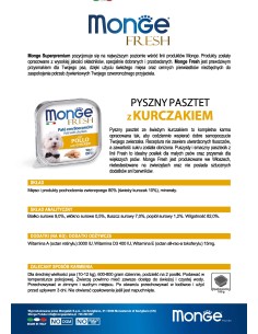 OUTLET MONGE FRESH PASZTET Z KURCZAKIEM 100g 2