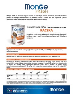 OUTLET MONGE FRESH ADULT KACZKA 400g 2