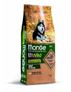 OUTLET BWILD GRAIN FREE DOG ADULT SALMON WITH PEAS 12KG