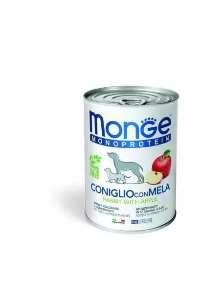 OUTLET MONGE DOG FRUIT M KANINCHEN MIT APFEL 400g