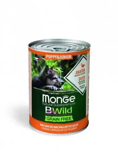 outlet MONGE BWILD GRAIN FREE PUPPY DUCK 400g