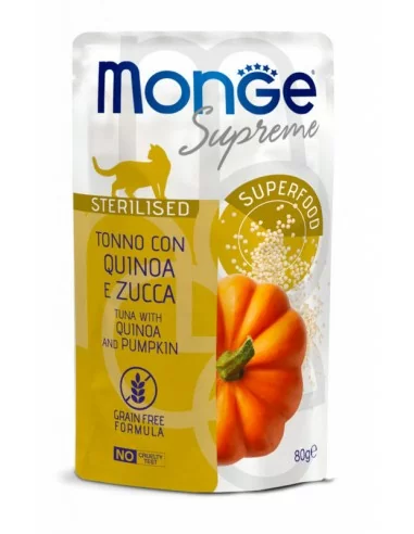 outlet Monge Supreme pouch Sterilised Tuna with quinoa and pumpkin 80g