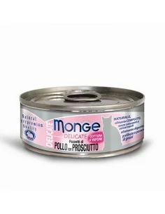 MONGE NATURAL KURCZAK Z SZYNKĄ w sosie 80G 2