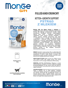 Monge Gift Filled and Crunchy Kitten Forelle mit Milch 60g 2