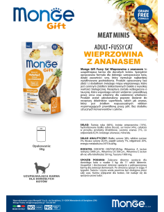 Monge Gift Meat Minis Cat Adult Wieprzowina z ananasem i... 2