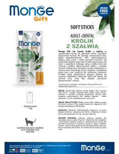 Monge Gift Soft Sticks Cat Adult Królik z szałwią 15g 2