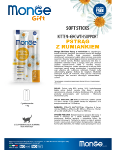 Monge Gift Soft Sticks Kitten Trout with chamomile 15g 2