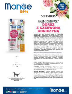 Monge Gift Soft Sticks Cat Adult Cod with red clover 15g 2