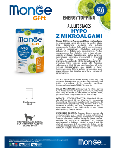 Monge Gift Energy Topping Cat Hypo mit...