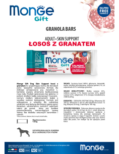 Monge Gift Granola Bars Dog Adult Lachs mit Granatapfel 120g 2