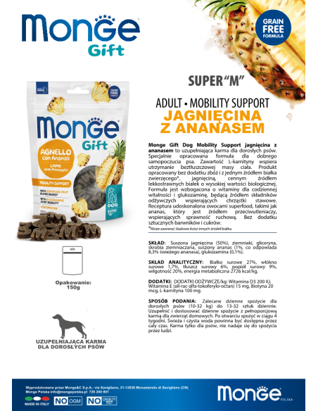 Monge Gift Super "M" Dog Adult Jagnięcina z ananasem 150g