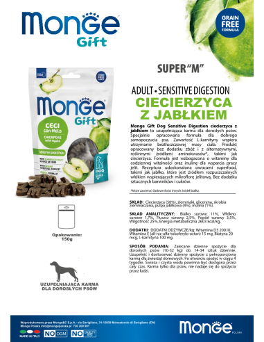 Monge Gift Super "M" Dog Adult Chickpeas with...