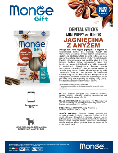 Monge Gift Dental sticks Mini Puppy and Junior...