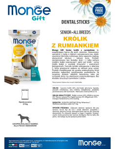 Monge Gift Dental sticks Dog Senior Rabbit with camomile... 2