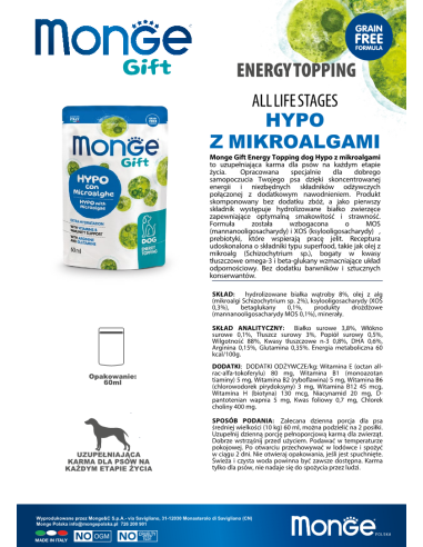 Monge Gift Energy topping Dog Adult Hypo z...