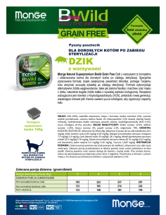 BWILD GRAIN FREE PASZTET Z DZIKIEM 100g 2